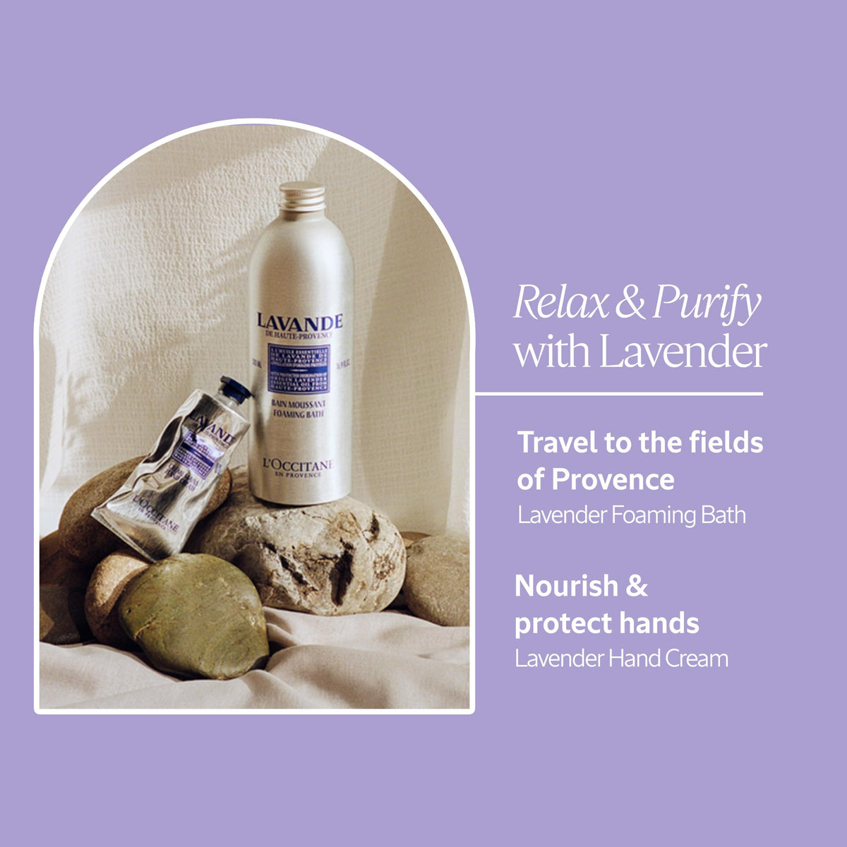 L'OCCITANE Lavender Hand Cream 100g lifestyle scene