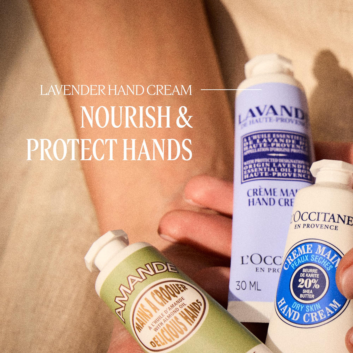 L'OCCITANE Lavender Hand Cream back view with ingredients