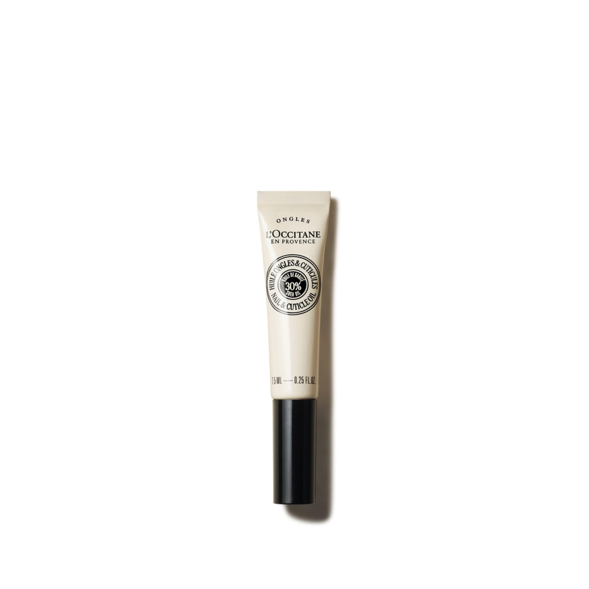 L'OCCITANE Nourishing Nail & Cuticle Oil front view with brush applicator