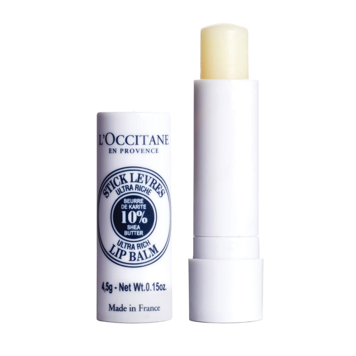 L'OCCITANE Organic Shea Butter Lip Balm Stick front view