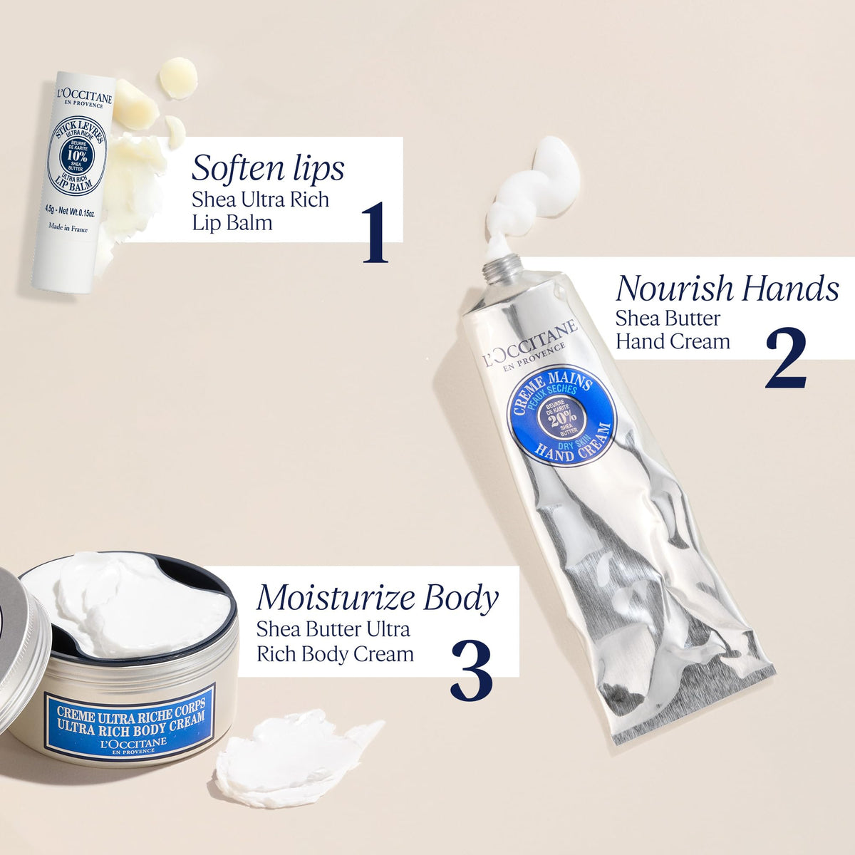 L'OCCITANE Organic Shea Butter Lip Balm Stick with natural ingredients