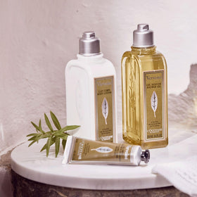 L'OCCITANE Verbena Cooling Hand Cream Gel application on hands