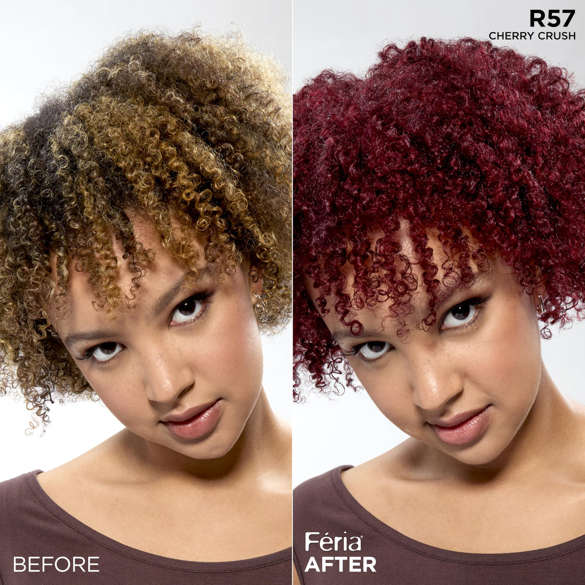 L'Oreal Feria hair color swatch on hair