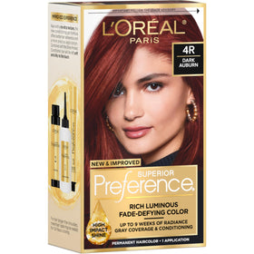 L'Oreal Paris 4R Dark Auburn Hair Color Kit front view