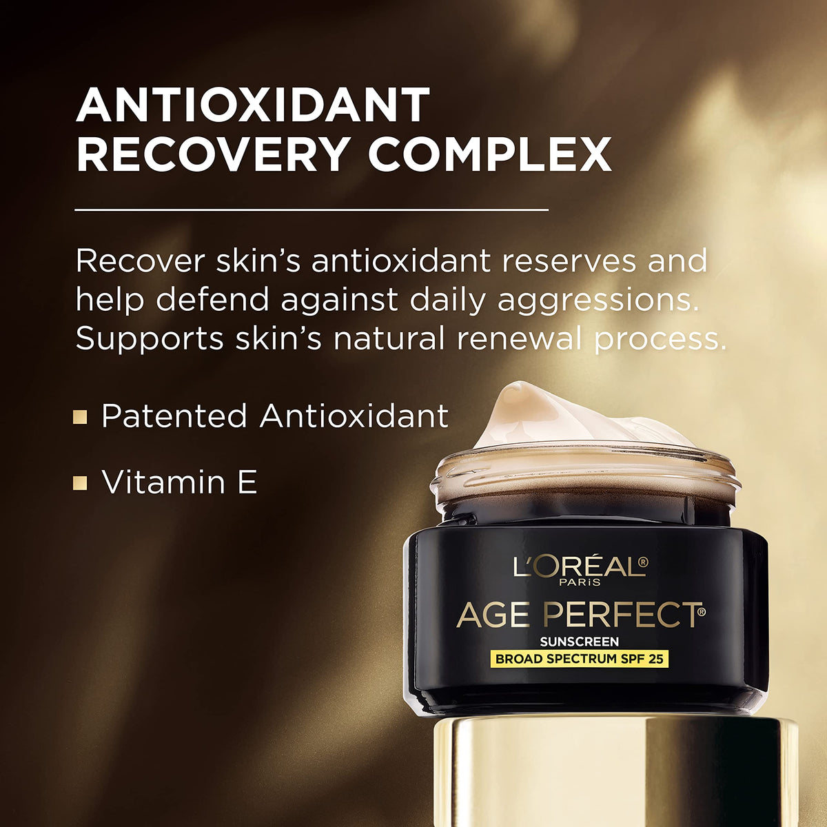 L'Oreal Paris Age Perfect Cell Renewal Day Moisturizer application on skin