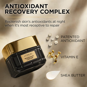 L'Oreal Paris Age Perfect Midnight Cream application on skin