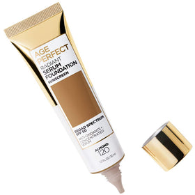 L'Oreal Paris Age Perfect Radiant Serum Foundation Almond bottle close-up
