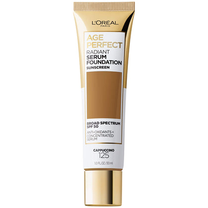 L'Oreal Paris Age Perfect Radiant Serum Foundation Cappuccino front view