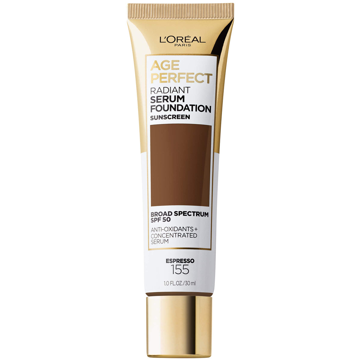 L'Oreal Paris Age Perfect Radiant Serum Foundation Espresso front view