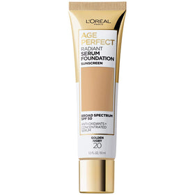 L'Oreal Paris Age Perfect Radiant Serum Foundation front view, Golden Ivory shade