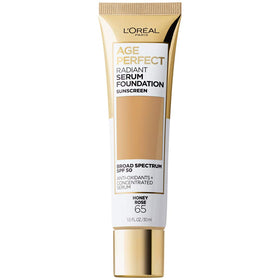 L'Oreal Paris Age Perfect Radiant Serum Foundation front view, Honey Rose