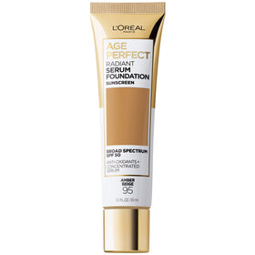 L'Oreal Paris Age Perfect Radiant Serum Foundation front view in Amber Beige