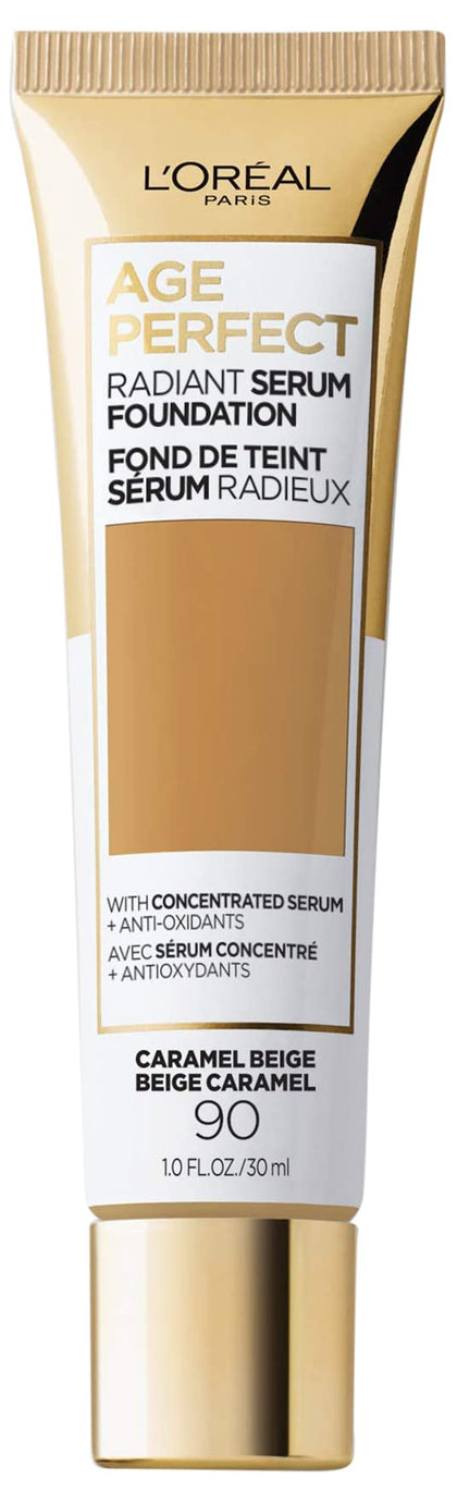 L'Oreal Paris Age Perfect Radiant Serum Foundation front view with SPF 50