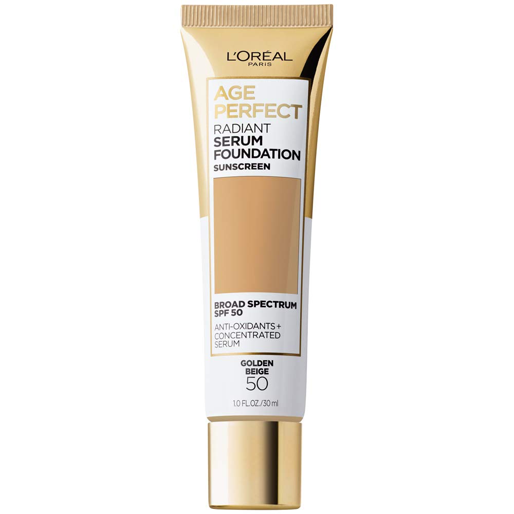 L'Oreal Paris Age Perfect Radiant Serum Foundation Golden Beige front view