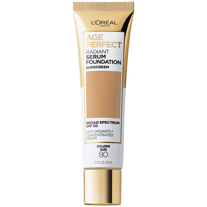 L'Oreal Paris Age Perfect Radiant Serum Foundation SPF 50 Golden Sun front view