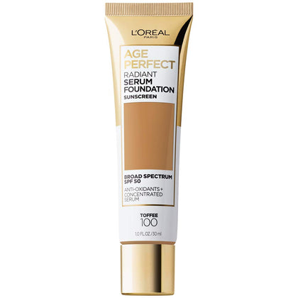 L'Oreal Paris Age Perfect Radiant Serum Foundation Toffee front view