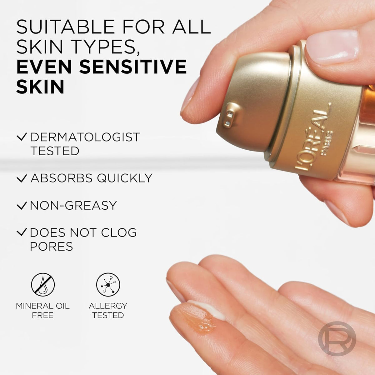 L'Oreal Paris Age Perfect Serum Le Duo with a soft towel