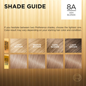 L'Oreal Paris Ash Blonde 8A hair dye application process