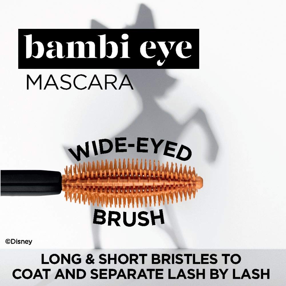 L'Oreal Paris Bambi Eye Mascara applied on eyelashes for a voluminous look