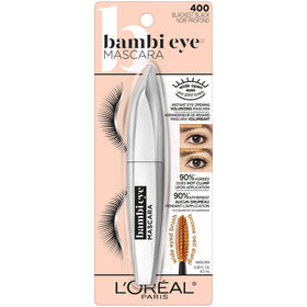L'Oreal Paris Bambi Eye Mascara brush close-up showing bristle design