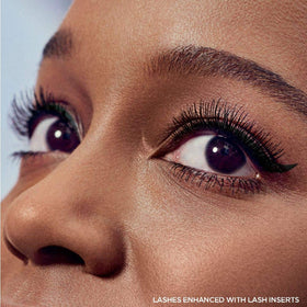 L'Oreal Paris Bambi Eye Mascara with a model showcasing eye makeup