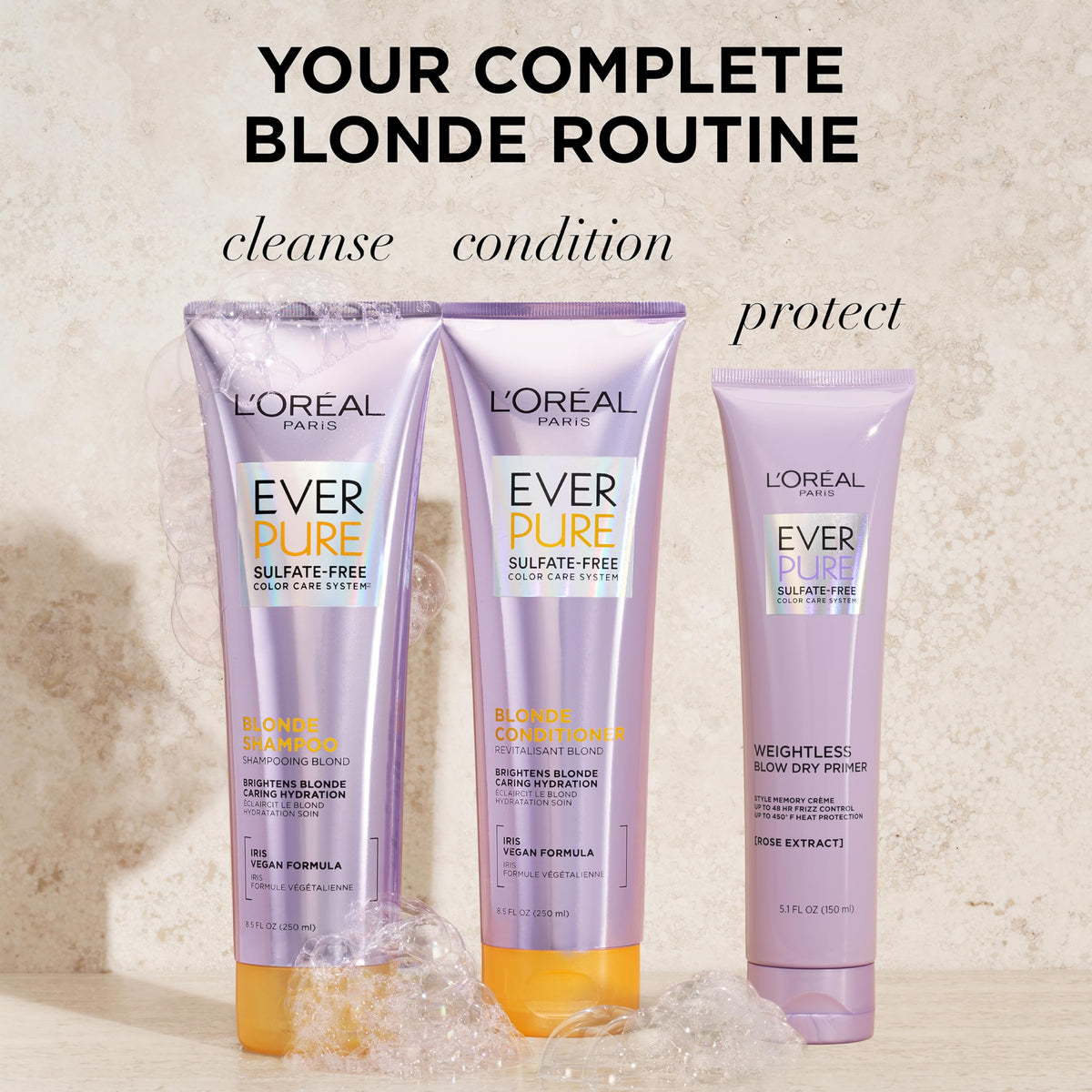L'Oreal Paris Blonde Conditioner application on hair