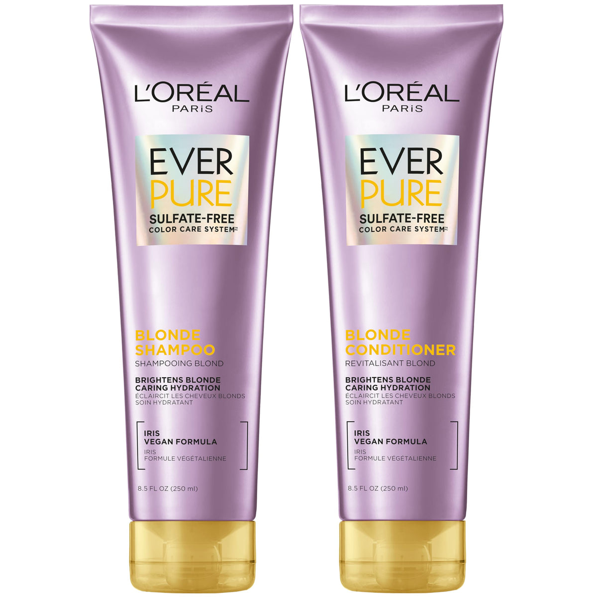 L'Oreal Paris Blonde Sulfate Free Shampoo and Conditioner front view