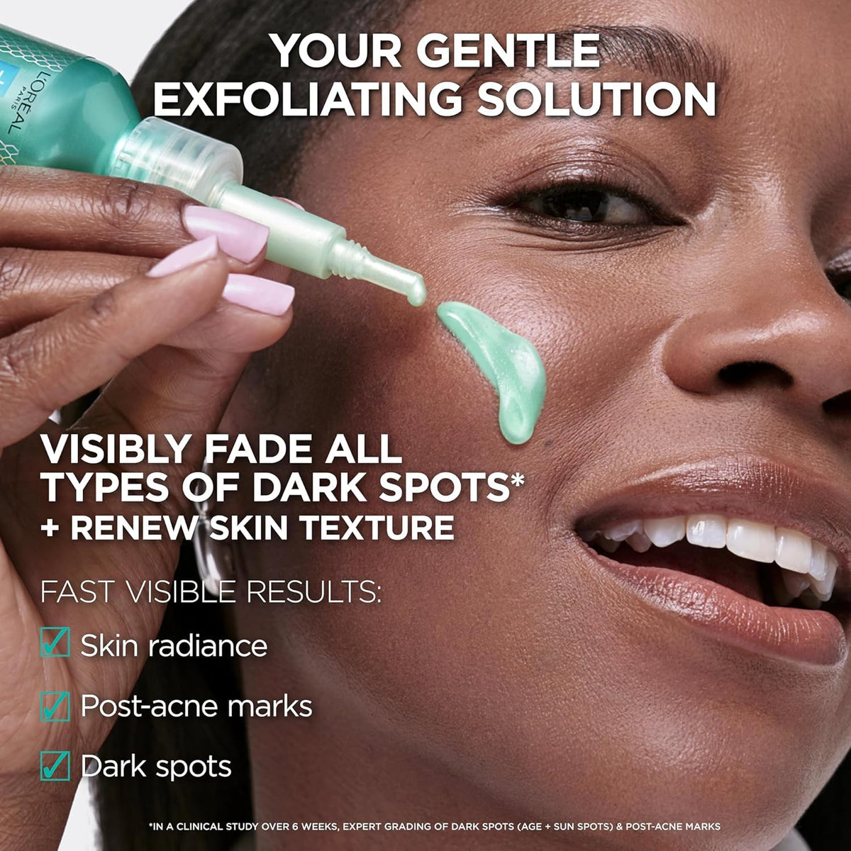 L'Oreal Paris Bright Reveal Dark Spot Exfoliant Peel packaging details