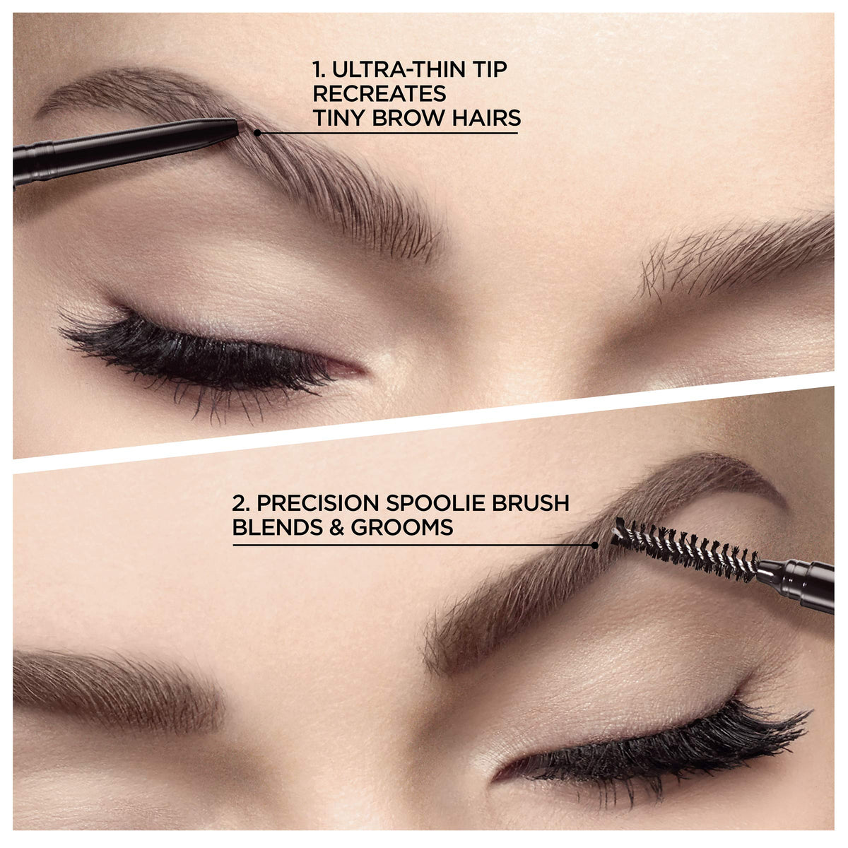 L'Oreal Paris Brow Definer Waterproof Eyebrow Pencil showing ultra-fine tip