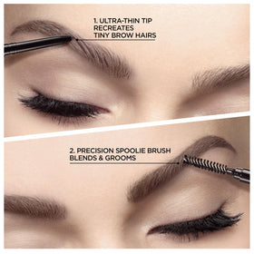 L'Oreal Paris Brow Stylist Definer pencil with spoolie brush, side view