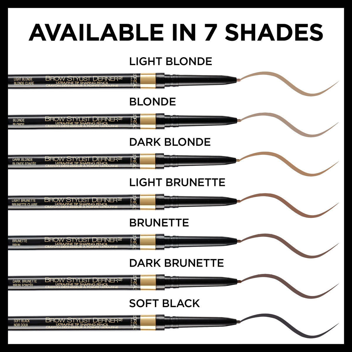 L'Oreal Paris Brow Stylist Definer Waterproof Eyebrow Pencil with makeup products