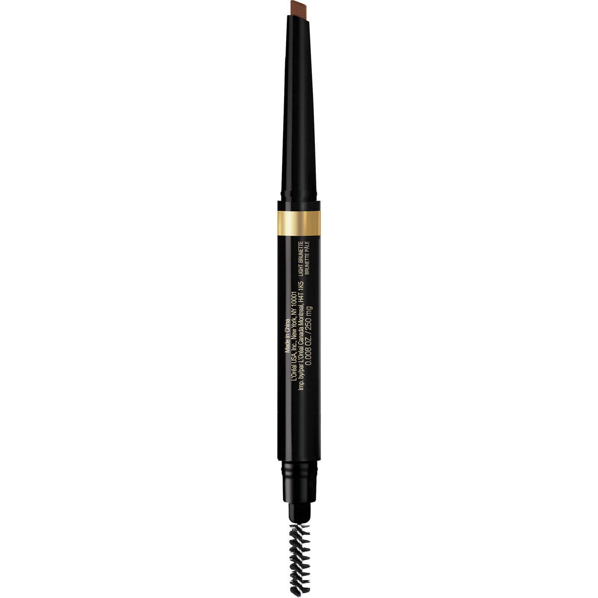 L'Oreal Paris Brow Stylist Shape & Fill Pencil in Light Brunette front view