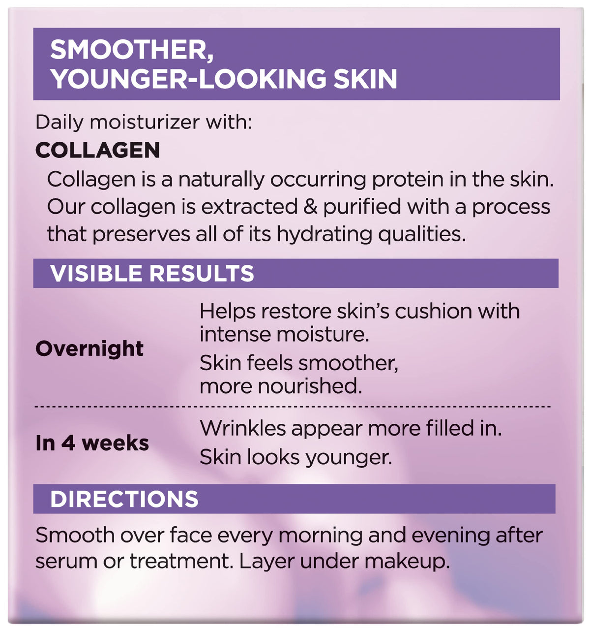 L'Oreal Paris Collagen Daily Face Moisturizer on a bathroom counter