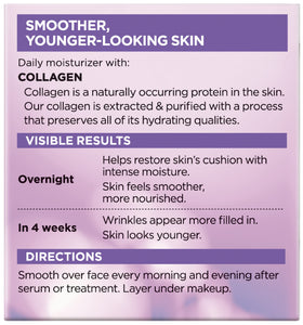 L'Oreal Paris Collagen Daily Face Moisturizer on a bathroom counter