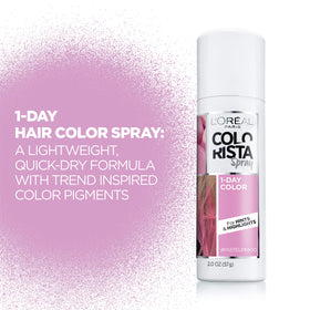 L'Oreal Paris Colorista 1-Day Spray Pastelpink application on hair