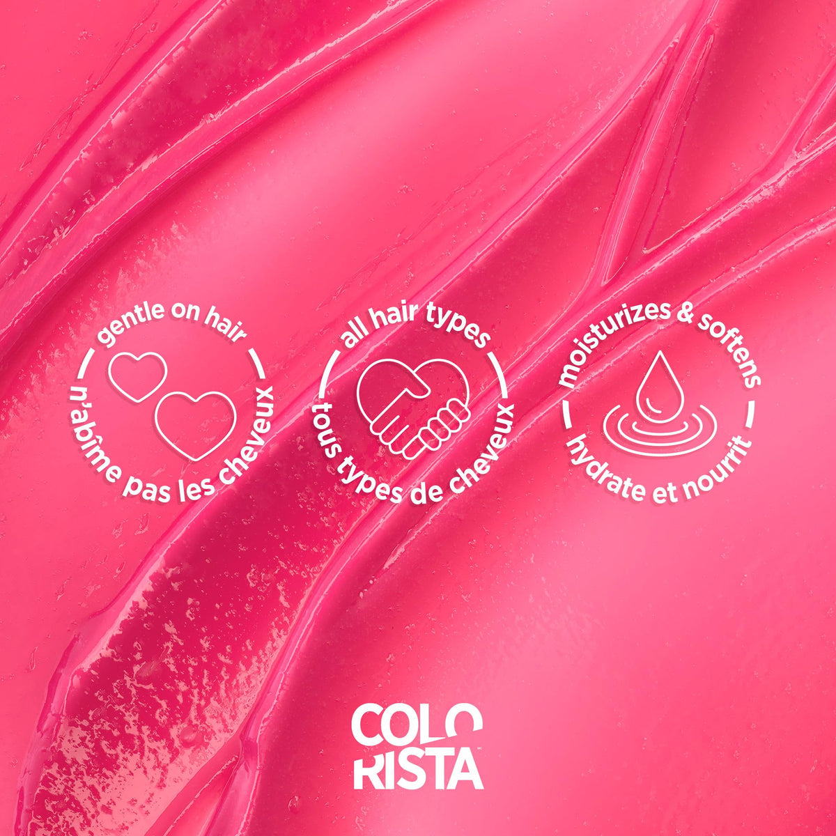 L'Oreal Paris Colorista Soft Pink hair mask texture close-up