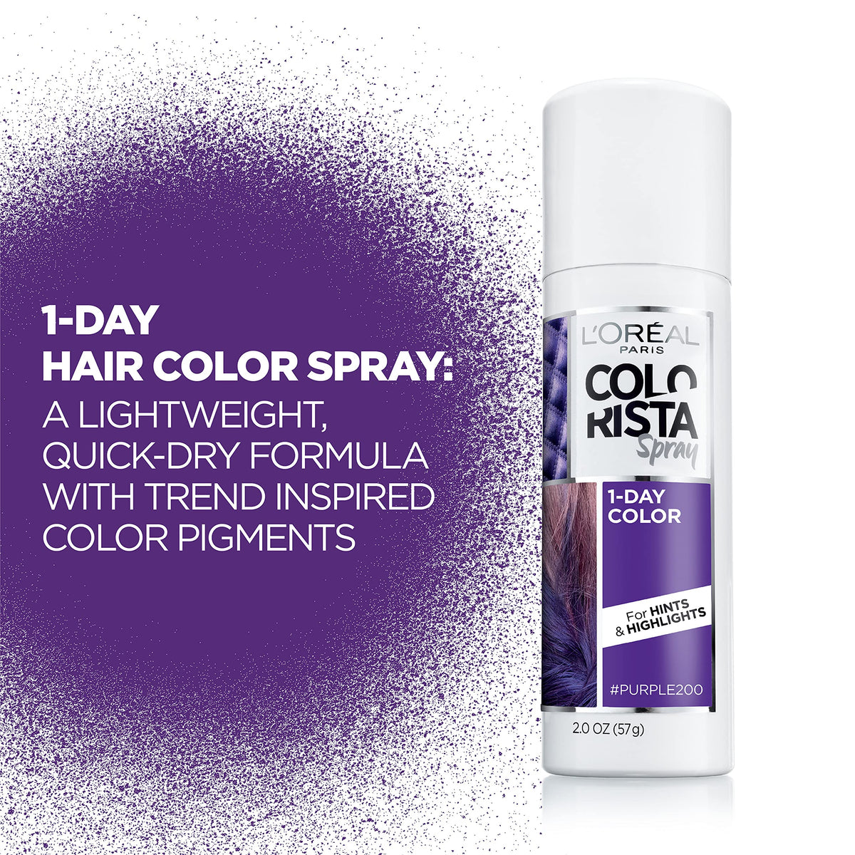 L'Oreal Paris Colorista Spray in use at a themed party