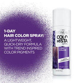 L'Oreal Paris Colorista Spray in use at a themed party