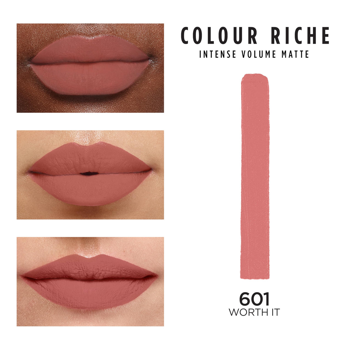 L'Oreal Paris Colour Riche Matte Lipstick swatch showing vibrant colour