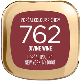 L'Oreal Paris Colour Riche Satin Lipstick Divine Wine applied on lips