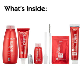L'Oreal Paris Couleur Experte Hair Colour and Highlights Kit instructions on the back