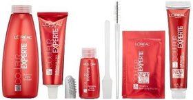 L'Oreal Paris Couleur Experte Hair Colour and Highlights Kit showing application process