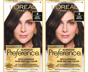 L'Oreal Paris Dark Brown Hair Color Kit front view