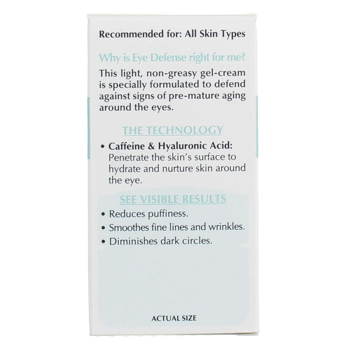 L'Oreal Paris Dermo-Expertise Eye Defense Gel side view