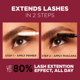 L'Oreal Paris Double Extend Tubing Mascara applied on lashes