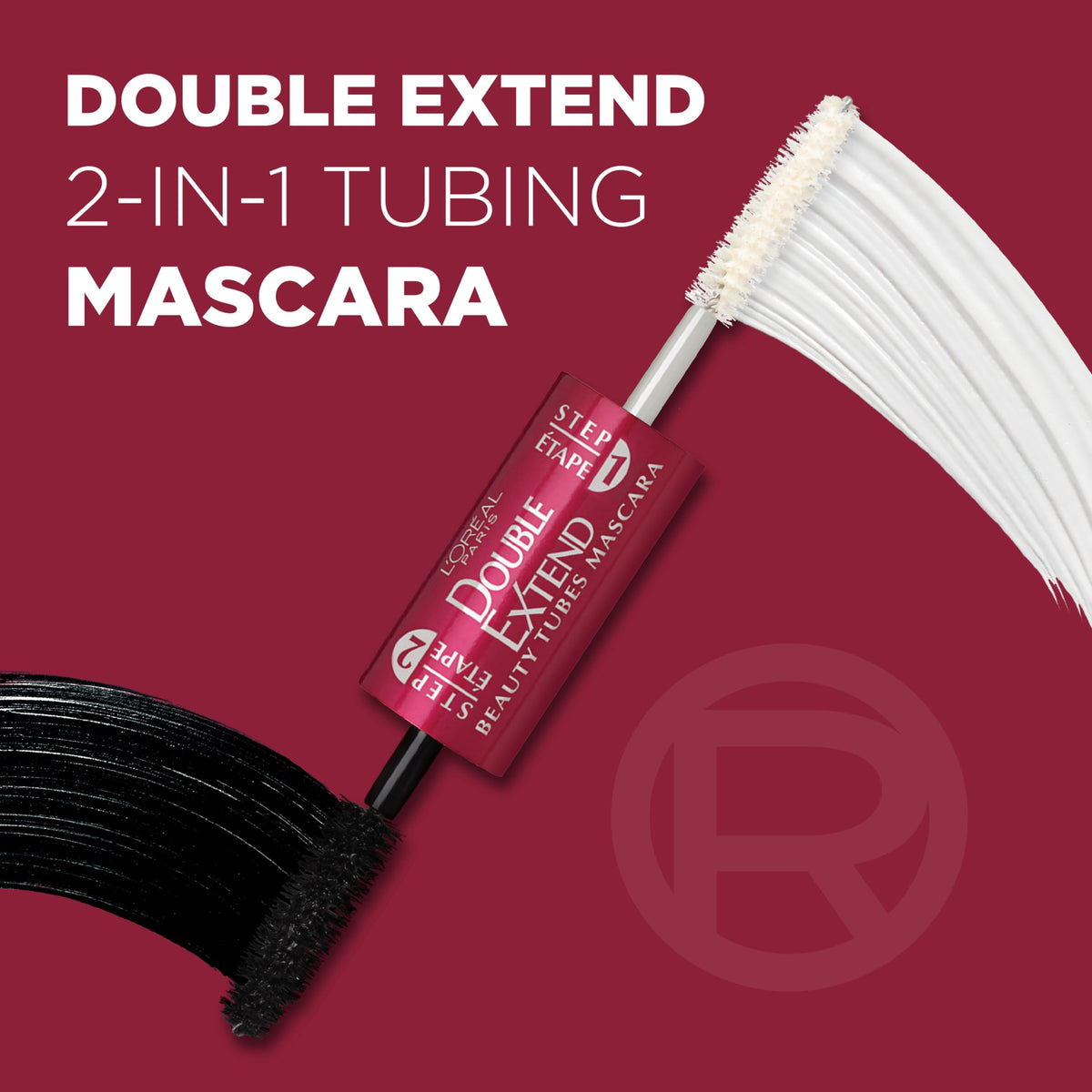 L'Oreal Paris Double Extend Tubing Mascara brush close-up
