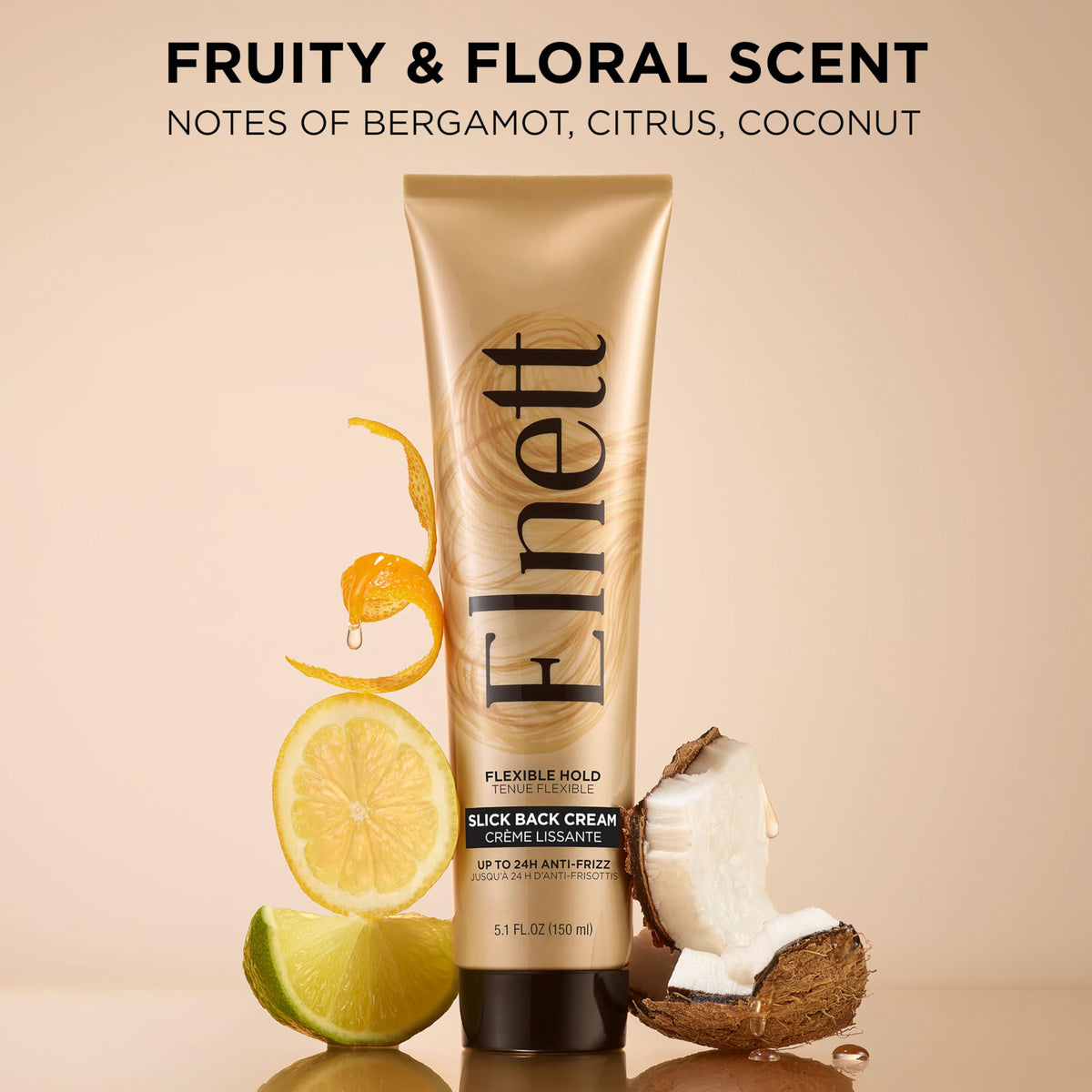 L'Oreal Paris Elnett Slick Back Styling Cream application on hair
