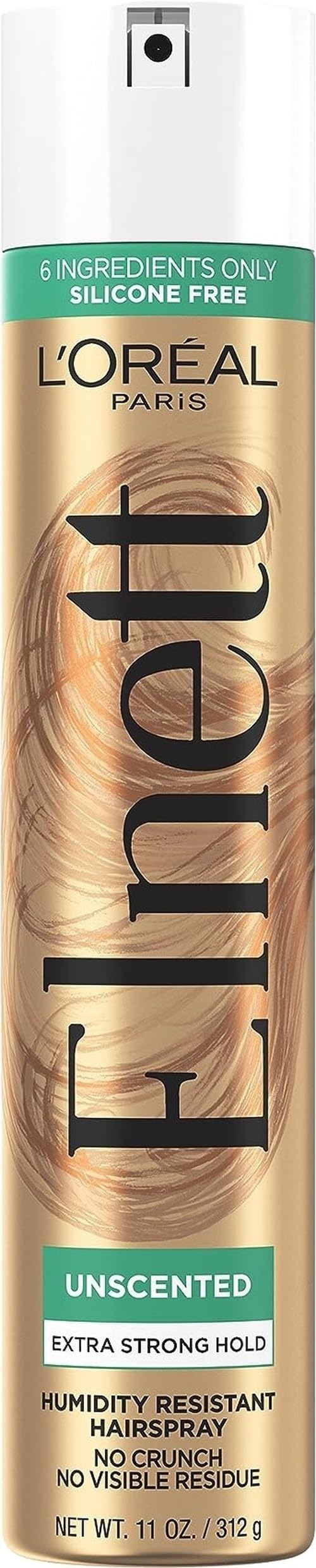 L'Oreal Paris Elnett Unscented Hairspray 11 oz front view