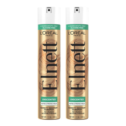 L'Oreal Paris Elnett Unscented Hairspray 2 Pack front view