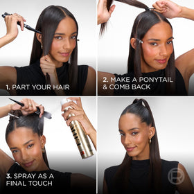 L'Oreal Paris Elnett Unscented Hairspray with styling tools